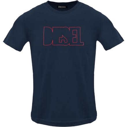 Diesel Omlijnd Logo Total Eclipse T-shirt