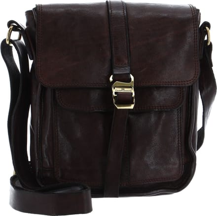 CAMPOMAGGI Leren Schoudertas Crossbody Moro Bruine