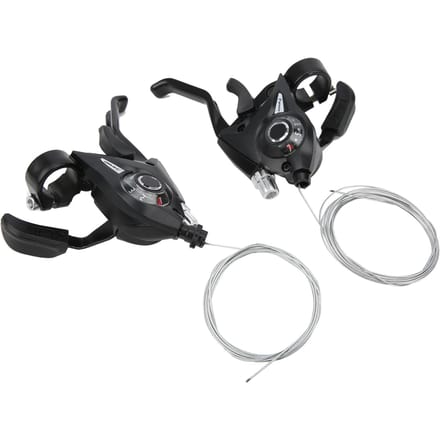 1 Paar 3x7 21 Versnellingen Fiets Rem- en Schakelhendels Combinatieset met Schakelkabel gray