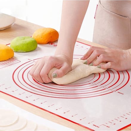 New Age Devi - Deegmat - Groot Siliconen Bakmat 60X50 CM Bakken Antikleef Patisseriemat - Deeg - Anti-slip Stevig Bemating