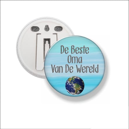 Button Met Clip 58 MM - De Beste Oma Van De Wereld