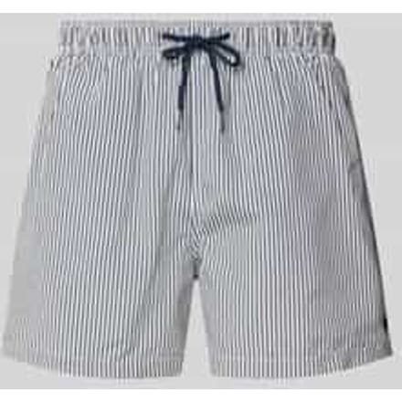 Zwemshort met achterzak en labelpatch
