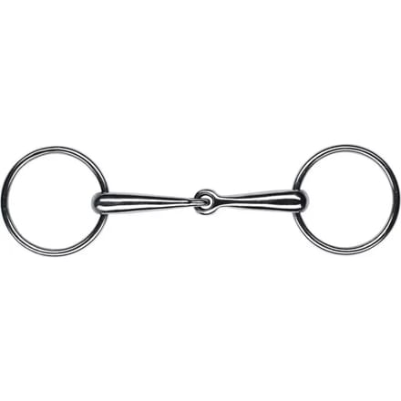 2-rings snaffle bit met fijne volle boringen voor paarden Feeling