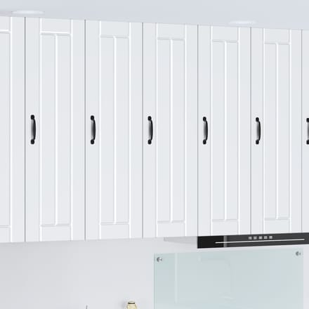 vidaXL - Wandkast - LUCCA - Wit - 30 - x - 31 - x - 100 - cm - Bewerkt - hout