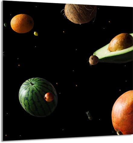 TMK ArtDeko - Snijplank - Glas - 60x65 cm - Owoce