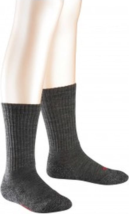 FALKE Active Warm dik ademend wol functioneel materiaal sokken kinderen grijs - maat 27-30