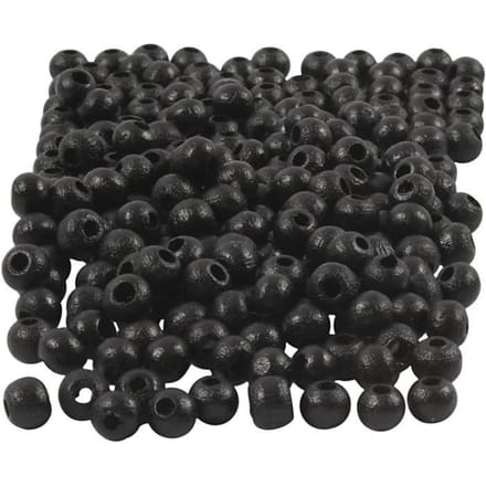 Creativ Company Wooden Beads Black 150pcs.