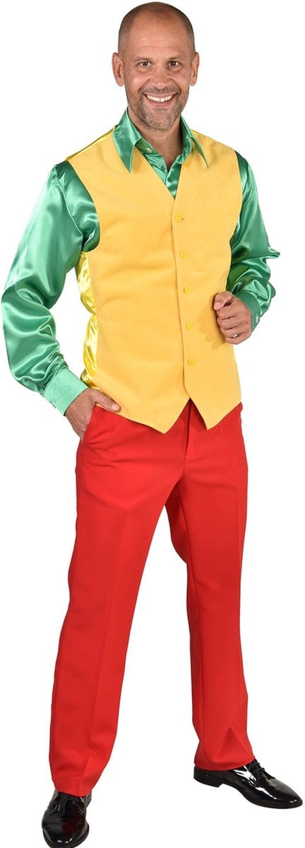 Magic Design Verkleedvest Schurk Heren Polyester Geel Maat S