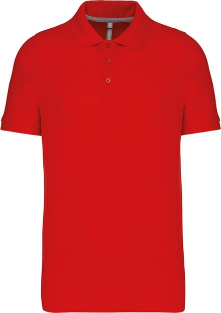 Herenpolo korte mouwen met knopen merk Kariban Rood - S