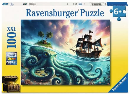 Ravensburger – De Schat van de Kraken – Kinderpuzzel – 100 XXL Stukjes