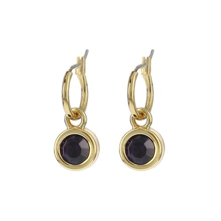BIBA 80313 Oorhangers goud Purple Velvet