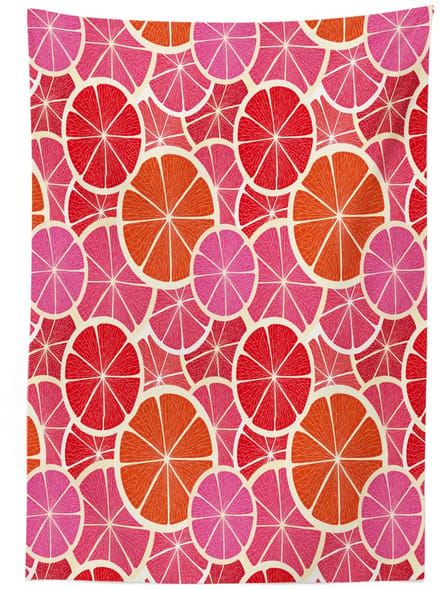 ABAKUHAUS Vruchten tafelkleed – Funky Grapefruit – 140x240 cm
