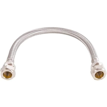 BPE RVS flexibele slang 35cm 15mm knel x 15mm knel