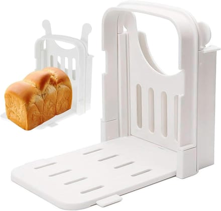 Brood Snijmachine - Brood Snijder - Zelf Brood Maken - Verstelbare Dikte - 19 x 17 x 14 cm - Wit