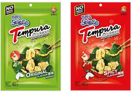 Mixpak Seleco Tempura Zeewier Chips (Original en spicy) 2x40Gr