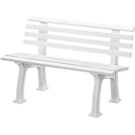 Tuinbank, 2-zitter, L 1200 mm, wit
