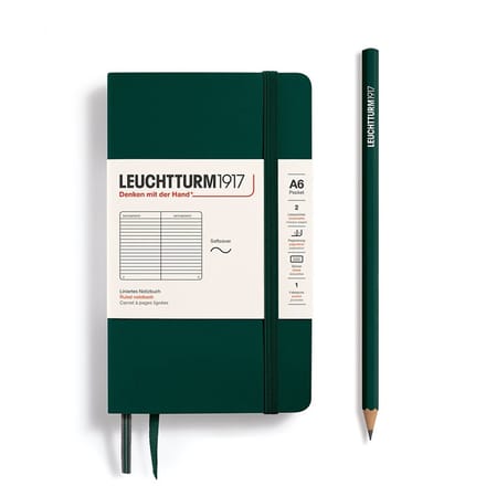 Leuchtturm1917 A6 Pocket Notitieboek ruled softcover Forest Green