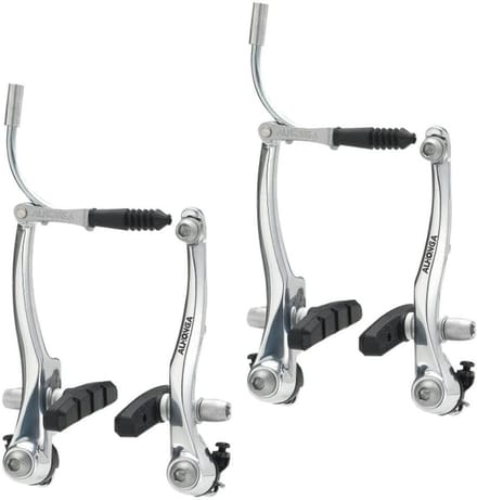Remklauw V-rem - Fietsrem Onderdeel - Veilig Fietsen - Aluminium Constructie - 22-37mm - Zilver