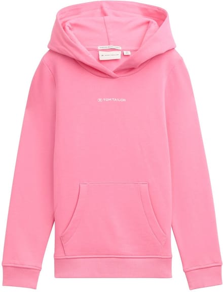 Tom Tailor - Hoodie-sweatshirt met logoprint - Maat 92/98 - pink universe