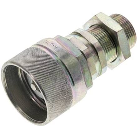 Stalen DN 12.5 Hydraulische Koppeling Insteeknippel 16 mm S Knelring Schotkoppeling ISO 14541/8434-1 D M36 x 2