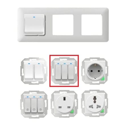 Tuya Inbouw Wifi 3-Voudig Slimme Lichtschakelaar