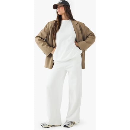 boohoo Dames DSGN Studio Geborduurde Jogger met Rechte Pijp | Ecru | Maat: Large