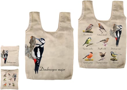 Esschert Design Shopper Vogels 40 X 57 Cm Polyester Beige