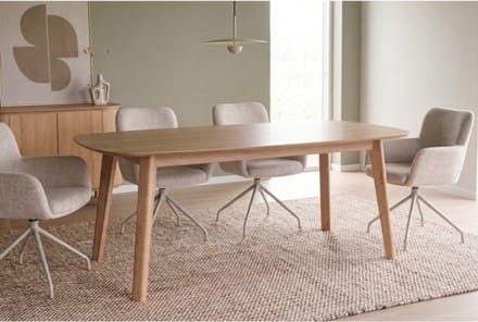 Eettafel Jay Deens ovaal eiken 240x100x77 cm - Naturel - Scandinavisch design