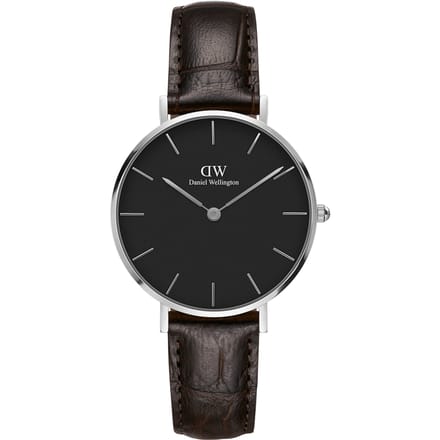 Daniel Wellington DW Watch Petite York Black Silver 32mm