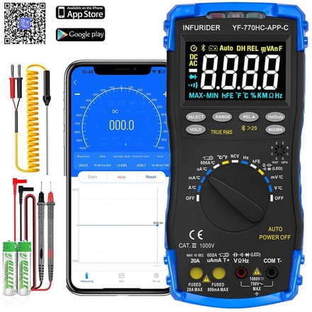 Digitale Multimeter met LCD - AC/DC Spanning, Stroom & Weerstand Tester