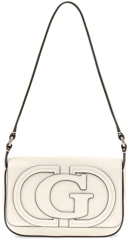GUESS schoudertas Ruby Flap Shoulder Bag Cream White crème