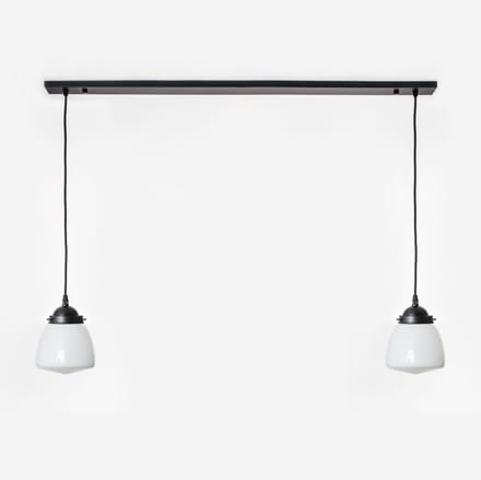 2 x Schoolbol Small lampen aan plafondbalk Moonlight - Art Deco Trade