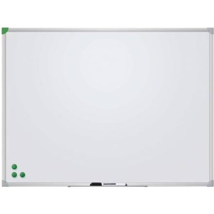 Franken Whiteboard U-Act!Line®, staand en liggend formaat, geëmailleerd, magnetisch, met opbergbakje, B 900 x H 600 mm