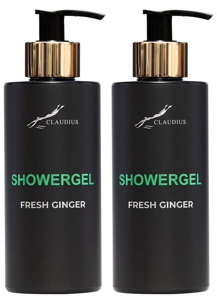 Showergel Fresh Ginger 300 ml - gouden pomp - 2 stuks