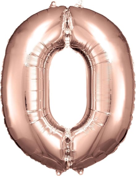 Amscan Folieballon Cijfer 0 Junior 66 X 88 Cm Roségoud