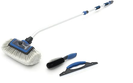 3 Delige Auto Schoonmaakset / Borstelset met Telescopische Steel