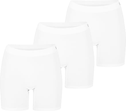 Apollo dames Basic Short - Bamboo naadloos - maat L - 3-pack - wit