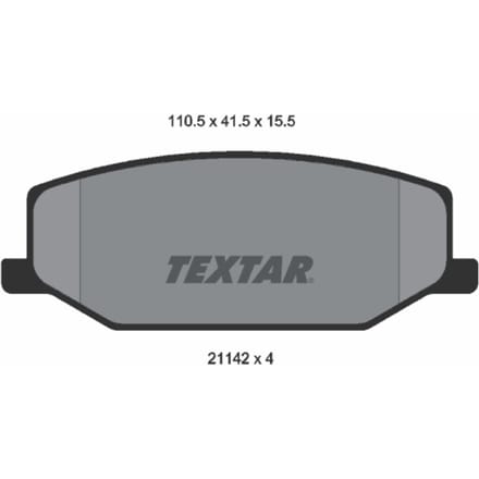 Remblokset TEXTAR 2114202, voor