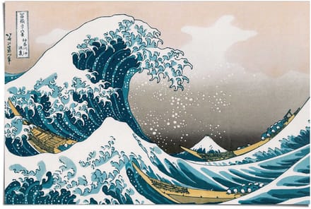 Poster Grote Golf - Hokusai - 61 x 91,5 - Papier - REINDERS
