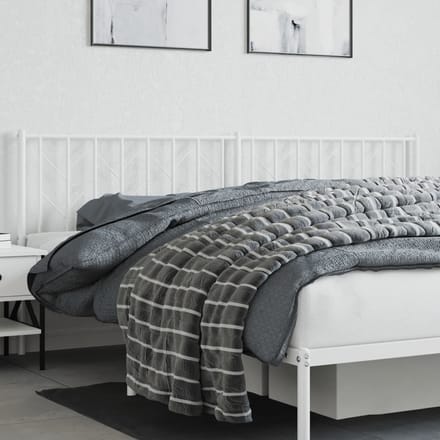 vidaXL - Vervangend - hoofdbord - 200 - cm - metaal - wit