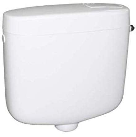 Spoelbak Diep Hangend 6 Liter met Start-Stop Techniek en Hoekventiel G 1/2 - Wit-Alpine