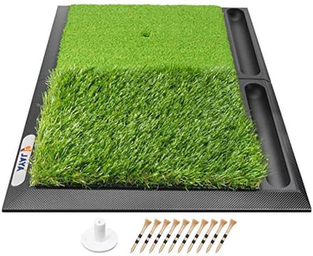 2-in-1 Golf Hitting Mat voor Fairway en Rough met Rubber Basis en Opvouwbaar Ontwerp