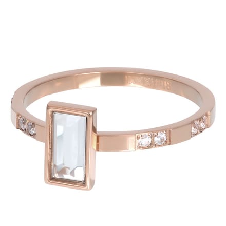 iXXXi jewelry vulring Expression Rectangle rose goudkleurig maat 19 (gewone ringmaat 21)