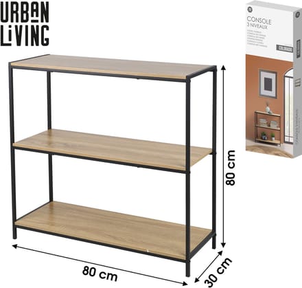"COLORADO" Wandtafel met 3 planken – 80x30xH80 cm