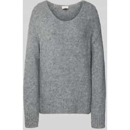 Loose fit gebreide pullover met mix van wol en alpaca
