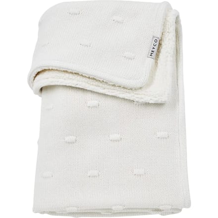 Meyco Baby Knots teddy wiegdeken - offwhite - 75x100cm - 2.0 TOG
