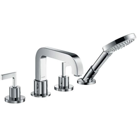 AXOR Citterio ready set 4-hole faucet lever handles tile edge installation