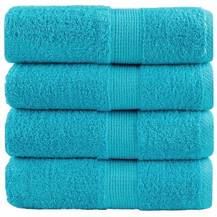 vidaXL - Gastendoekjes - SOLUND - 4 - st - 600 - g/m² - 30x50 - cm - turquoise
