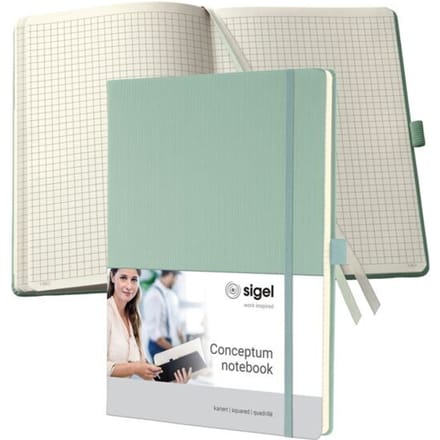 Sigel WK20Notitieboek Conceptum A4 - MINT GREEN 5mm ruit 194pag