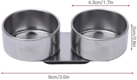 Dailygoods- Paletbeker Dubbele Dipper - Olieverf Pot - Roestvrij Staal - Afsluitbaar Deksel - Meng- en Bewaarfunctie - Compacte Afmetingen - Olieverfpot